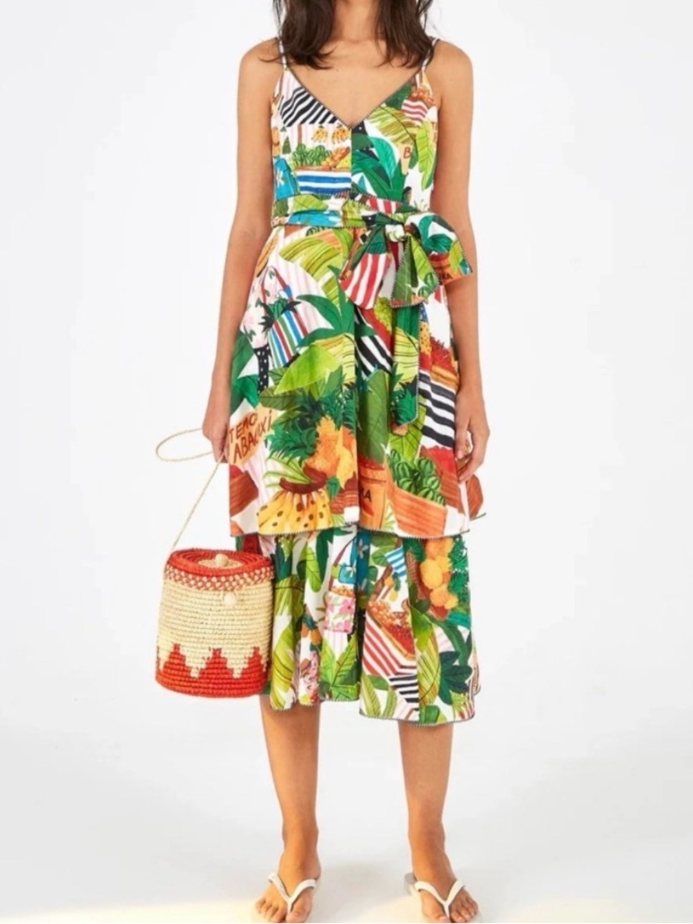 Farm Rio Tropical Fair midi dress